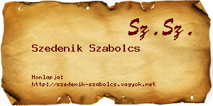 Szedenik Szabolcs névjegykártya