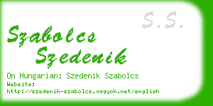 szabolcs szedenik business card